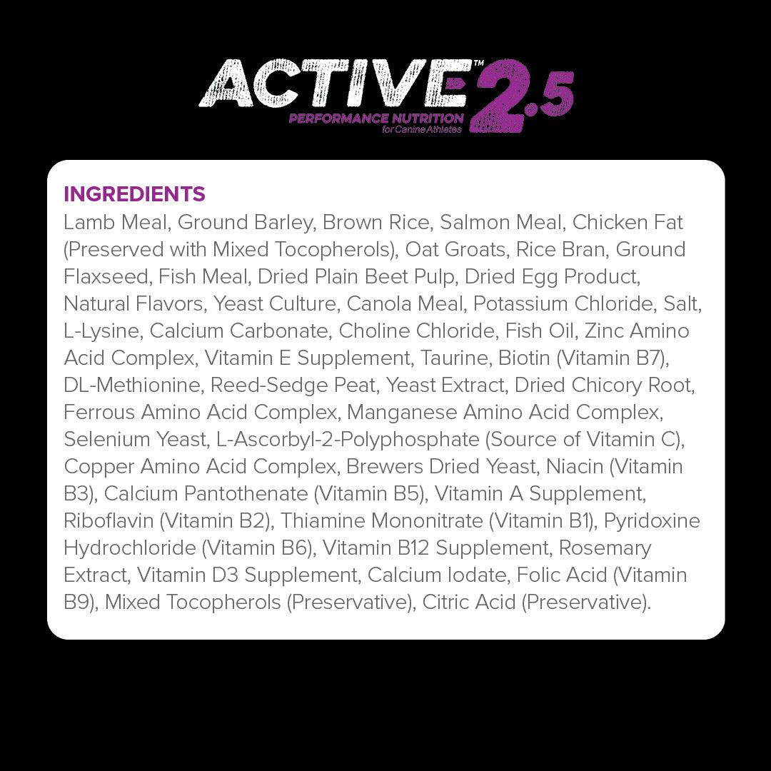 Active Level 2.5 ingredient list